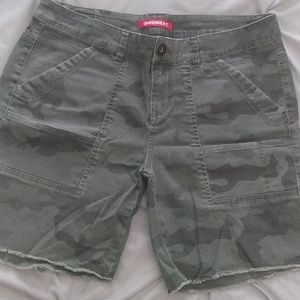 Camo utility shorts
